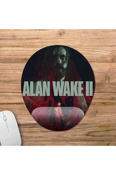 Pixxa نموذج لوحة الماوس Alan Wake 2 مع مسند للمعصم - 1 بيضاوي