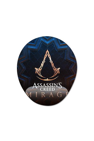 Pixxa موديل لوحة ماوس مع مسند للمعصم من Assassin's Creed Mirage - بيضاوي واحد