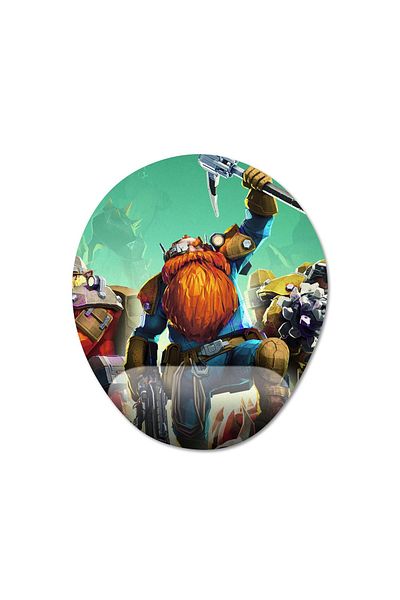 Pixxa موديل لوحة ماوس مدعومة للمعصم Deep Rock Galactic - 4 بيضاوي