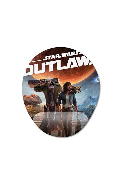 Pixxa موديل لوحة ماوس مدعومة للمعصم من Star Wars Outlaws - بيضاوي واحد