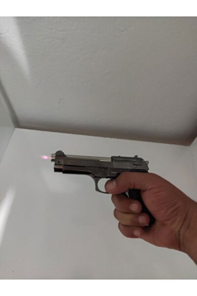 HK GİFT SHOP Baretta Tabanca Şeklinde Standlı Pürmüz Çakmak