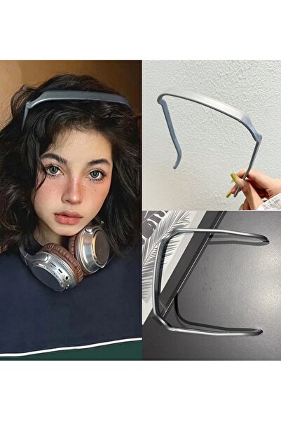 GÜLPEŞE Gray Glasses Effect Crown Hair Styling Glassses Crown