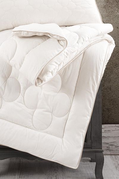Marie Claire Leo White Cotton Single Duvet