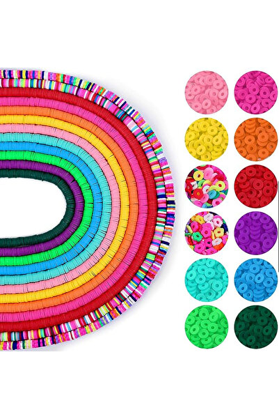 Egem aksesuar مجموعة 12 خرزة فيمو بألوان مختلفة