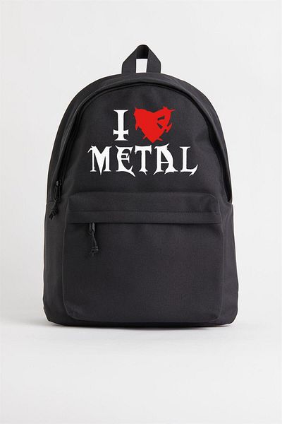 Touz LAGOM MODA I Love Metal Printed Unisex Backpack