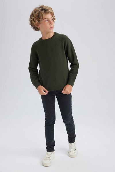 DeFacto Boy's Crew Neck Cotton Knitwear Sweater A3298A823Au