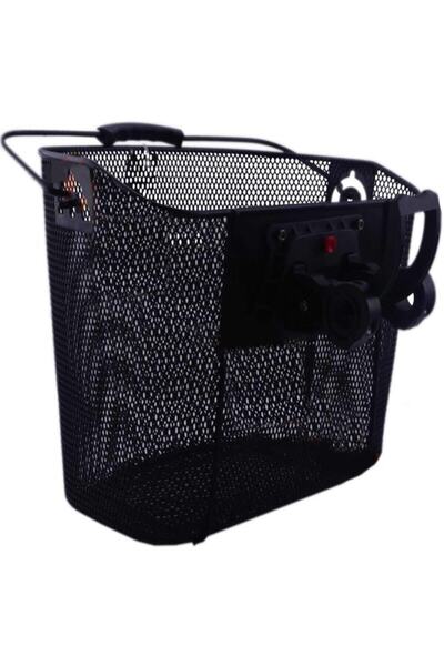 monero 26 Jant Bisiklet İçin Demir Siyah Kızaklı Ön Sepet