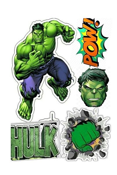 hediyehobihersey Hulk Yeşil Dev Şekerli Kağıda Baskı Yenilebilir Kağıt Pasta ...