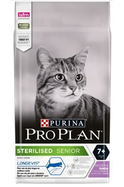 Pro Plan +7 Yaş Için Hindili Kısırlaştırılmış Yaşlı Kedi Maması 3 Kg