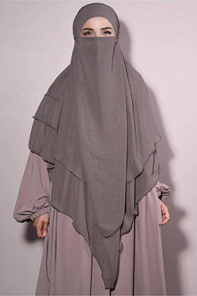 Luna Nueva Έτοιμο δεμένο σιφόν τριών στρώσεων Σουφλέ σάλι Χατζ Ούμρα Χιμάρ Χιτζάμπ Βιζόν