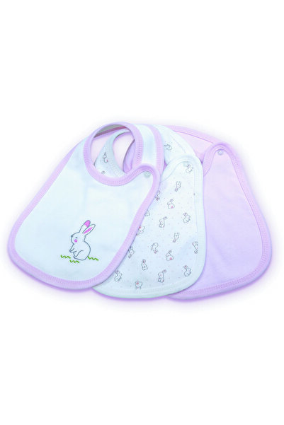 Biorganik E. طقم مريلة للفتيات الصغيرات مكون من 3 قطع باللون الوردي