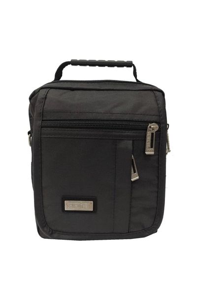 SEVENTEEN Men's Black Multi-Compartment Hand and Shoulder Strap Bag 2248