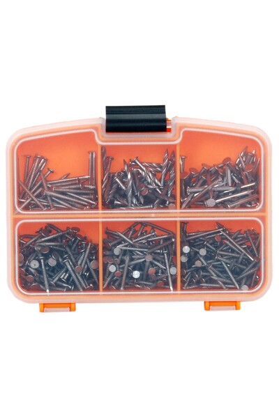 Netzerkoz 500 Adet 6 Çeşit Ahşap Çivisi, Full Paket Sunta Çivisi Seti, Organi...