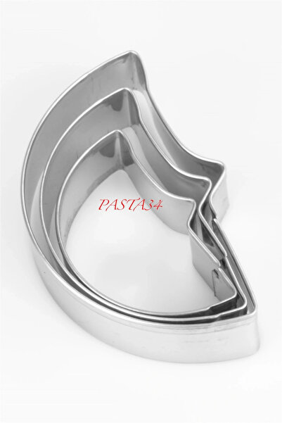 Pasta34 مجموعة قوالب كوكي معدنية مكونة من 3 قطع
