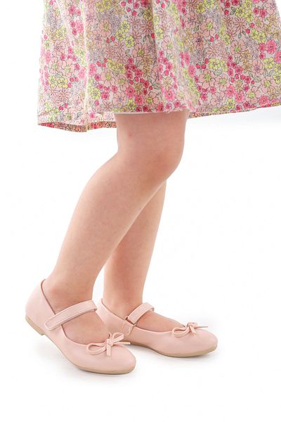 KARAMAZI Balerini cu velcro cu fundă Karaması pentru fete - Model 201