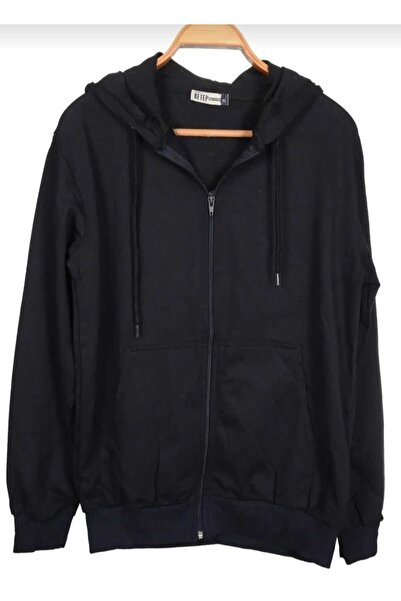 KURAFF سترة صوفية مدرسية أساسية بغطاء للرأس وجيب بخيطين للجنسين