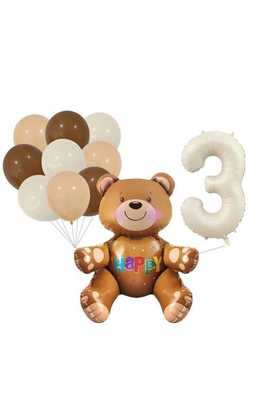 Mini Parti MINI PARTY STORE SEATING BEAR BALLON SET Beige