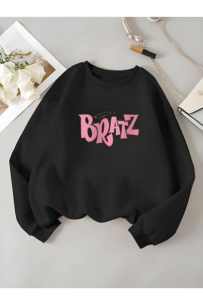 Serays moda Момичешки суичър с щампа BRATZ