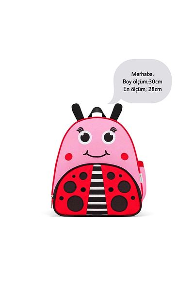 Magu Girl's Ladybug Kindergarten Nursery Backpack