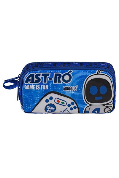 MUGGLE Geantă pentru creion cu două compartimente Astro Blue și suport pentru...