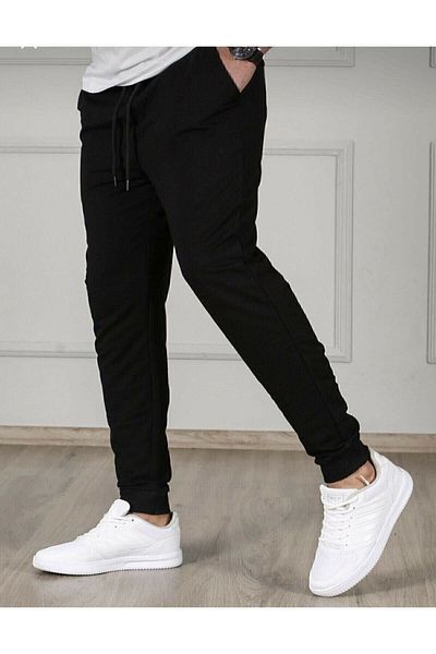 PALPİTO Ανδρική μαύρη φούτερ Jogger