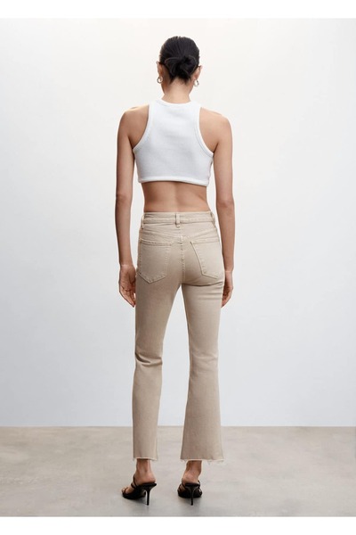 MANGO Woman İspanyol Paçalı Kısa Jean Pantolon