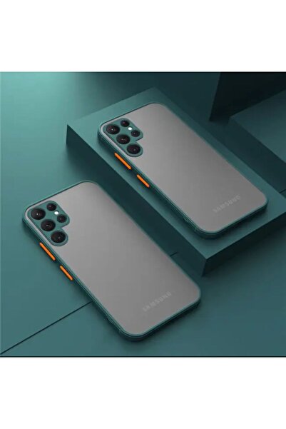 Rivor Samsung Galaxy S22 Ultra Uyumlu Kılıf 3d Kamera Korumalı Buzlu Renkli Sert Silikon Kapak