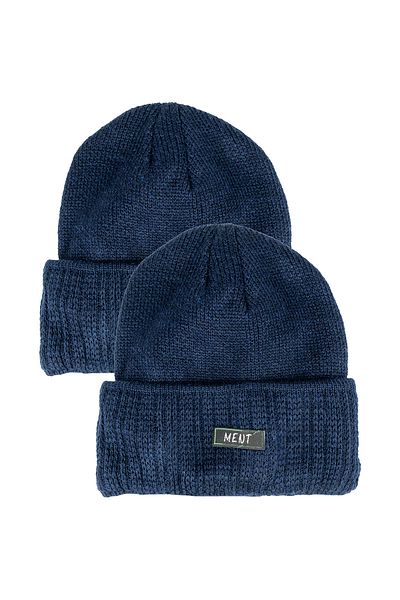 Line Smart 2-Piece Men's Navy Blue Winter Beanie