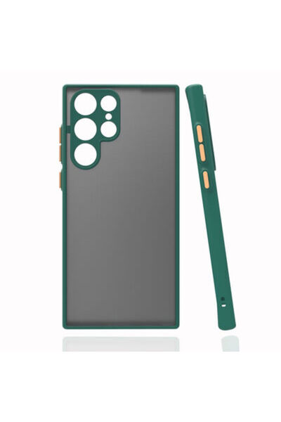 Rivor Samsung Galaxy S22 Ultra Uyumlu Kılıf 3d Kamera Korumalı Buzlu Renkli Sert Silikon Kapak