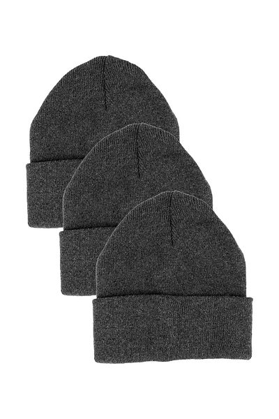 Line Smart 3-Piece Men's Folded Winter Beanie
