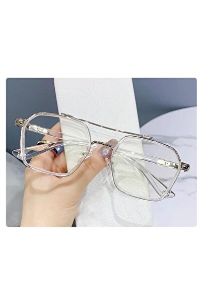 Betül Optik Unısex Blueblock Mavi Işık Korumalı Gözlük Açık Gri Çerçeve