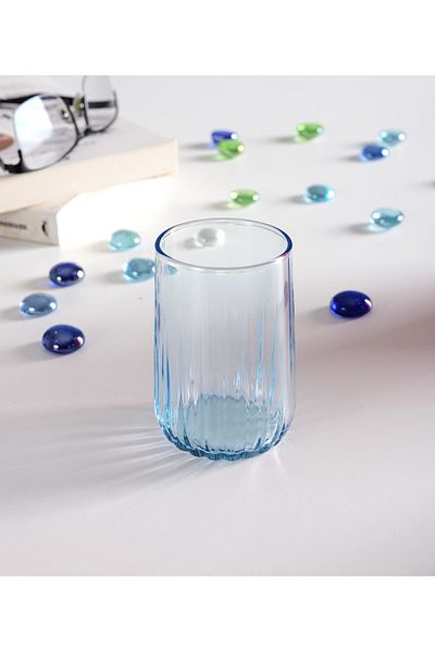 Paşabahçe Nova coffee and water glasses - 6-piece coffee and water glasses, blue 420522