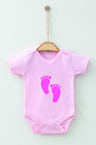 ADABEBEK 100% Cotton Organic First Step Patterned Short Sleeve Bodysuit Baby Bodysuit