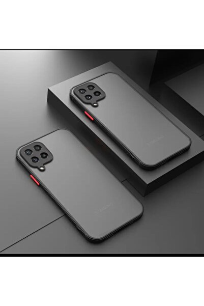 Rivor Samsung Galaxy M32 Uyumlu Kılıf 3d Kamera Korumalı Buzlu Renkli Sert Si...