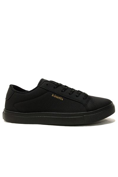Kinetix Black Gold Lace-Up Sneakers Sports Shoes