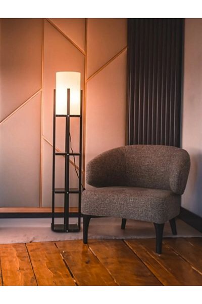 Türk Evi Black Marble Pattern Decorative Floor Lamp