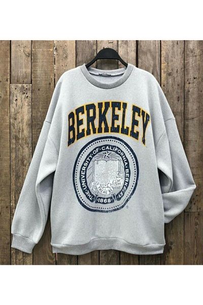 Papatya Γυναικείο φούτερ σε γκρι στάμπα Berkeley