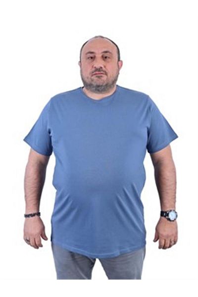 Starbattal Μπλουζάκι Basic Plus Size 11100 ΣΚΟΥΡΟ ΜΠΛΕ