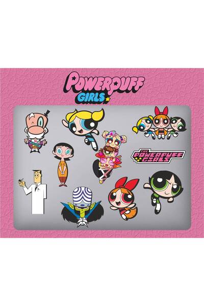 BENİMSER REKLAM Powerpuff Girls Defter Suluk Laptop Notebook Tablet Sticker Seti