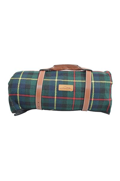 NURGAZ Campout Picnic Mat Large Plaid Green