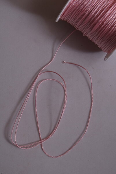 Eskişehir hobi sanat 0,8 mm 50 μέτρα μαργαριτάρι ροζ χρώμα Λεπτό κορδόνι αλεξίπτωτου Macrame βραχιόλι κολιέ κοσμήματα σχεδιασμού κορδόνι