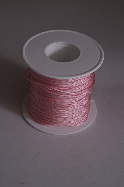 Eskişehir hobi sanat 0,8 mm 50 μέτρα μαργαριτάρι ροζ χρώμα Λεπτό κορδόνι αλεξίπτωτου Macrame βραχιόλι κολιέ κοσμήματα σχεδιασμού κορδόνι