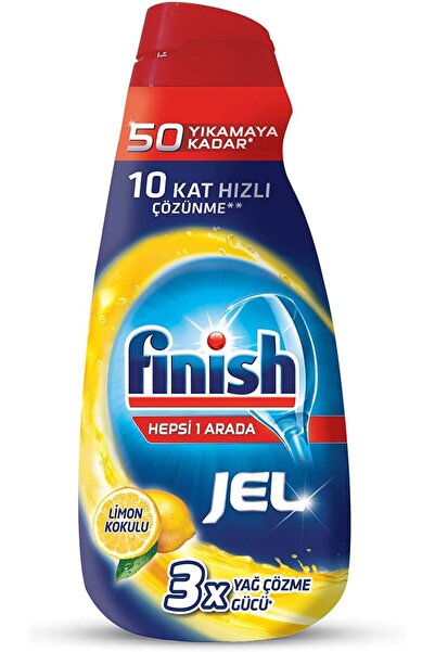 CALRADİA Finish Hepsi Bir Arada Jel Bulaşık Makinesi Deterjanı 1000 ml Limonlu