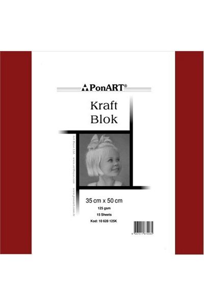 Ponart دفتر ملاحظات كرافت بسلك حلزوني 35x50 سم. 15 ورقة