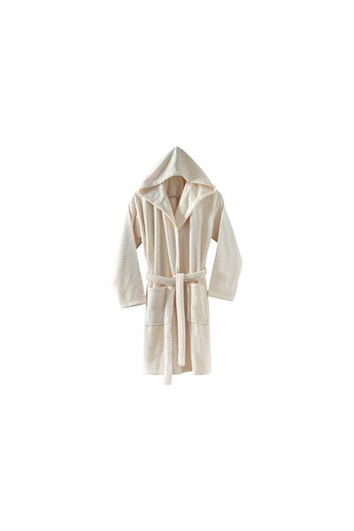 Menderes Home Μπουρνούζι Xlarge Hooded - Solid Cream Cotton Collection Bukle