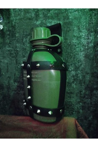 kho military design Flask Model with Decorative Leather Cover