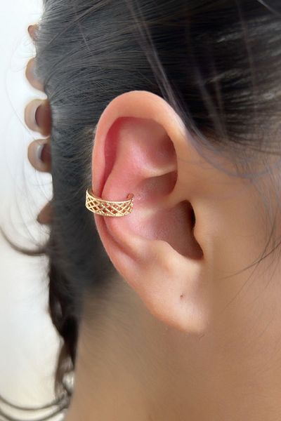 axexuar 316L STEEL GLOSS SILVER GREY YELLOW COLORED STRAWBERRY EARRING COMPRESSION STIMMING LIP TASTE