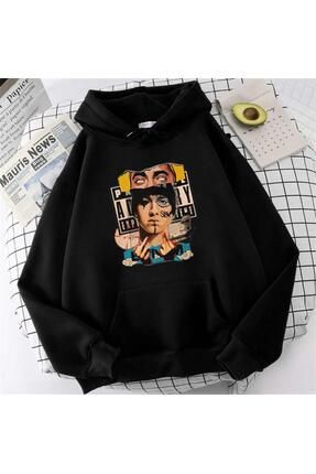 Toum OnlyMoon Eminem Bask l Siyah Unisex Oversize Kapu onlu Sweatshirt Fiyat Yorumlar Trendyol