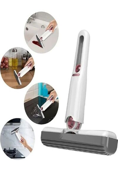 mrtbilisim Taşınabilir Mini Otomatik Sıkmalı Mop Seti Yıkanabilir Kendinden S...