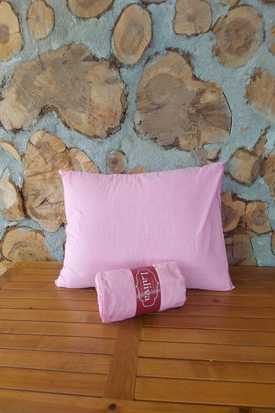 LaLiva Fitted Double Fitted Sheet + 2 pillowcases Pink
